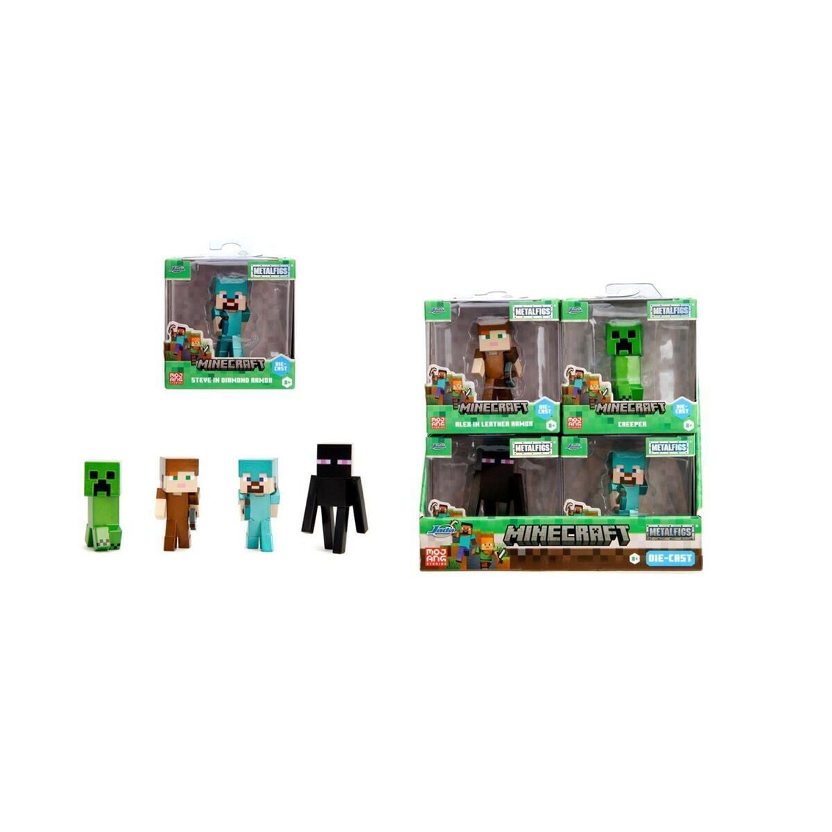 9385138300W03 Minecraft Figures 2 5 Wave 3Die-Castpop-Culture Collectible(,.)