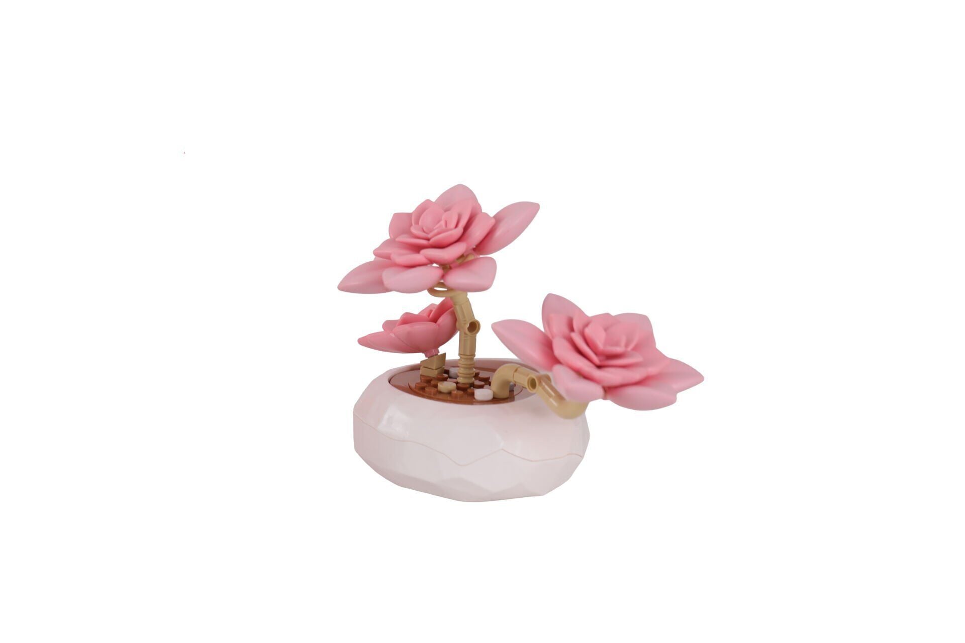 P655064 Panlos Pembe Ni̇lüfer Sukulent Model 82 Parça Block Oyuncak