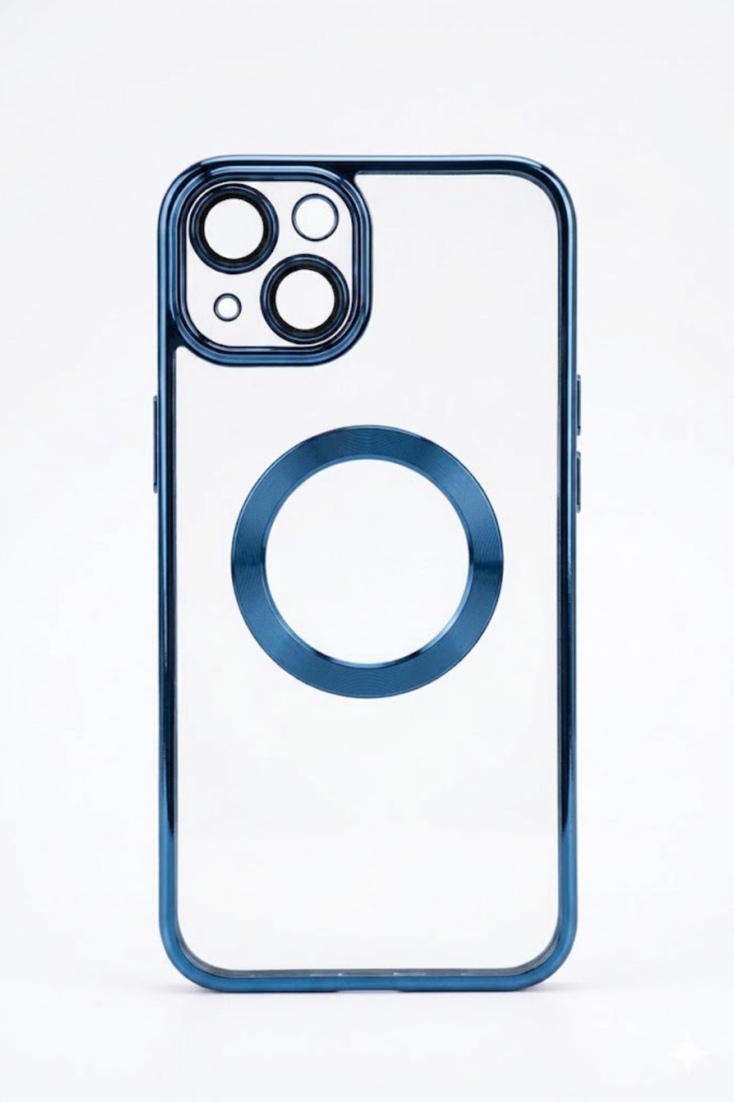 Iphone 13 6.1Inc Uyumlu Kamera Korumalı Telefon Kılıfı Mavi