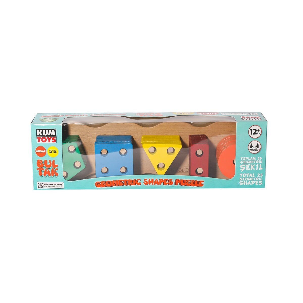 Km5656 Ahşap Beşli Bultak -Kumtoys