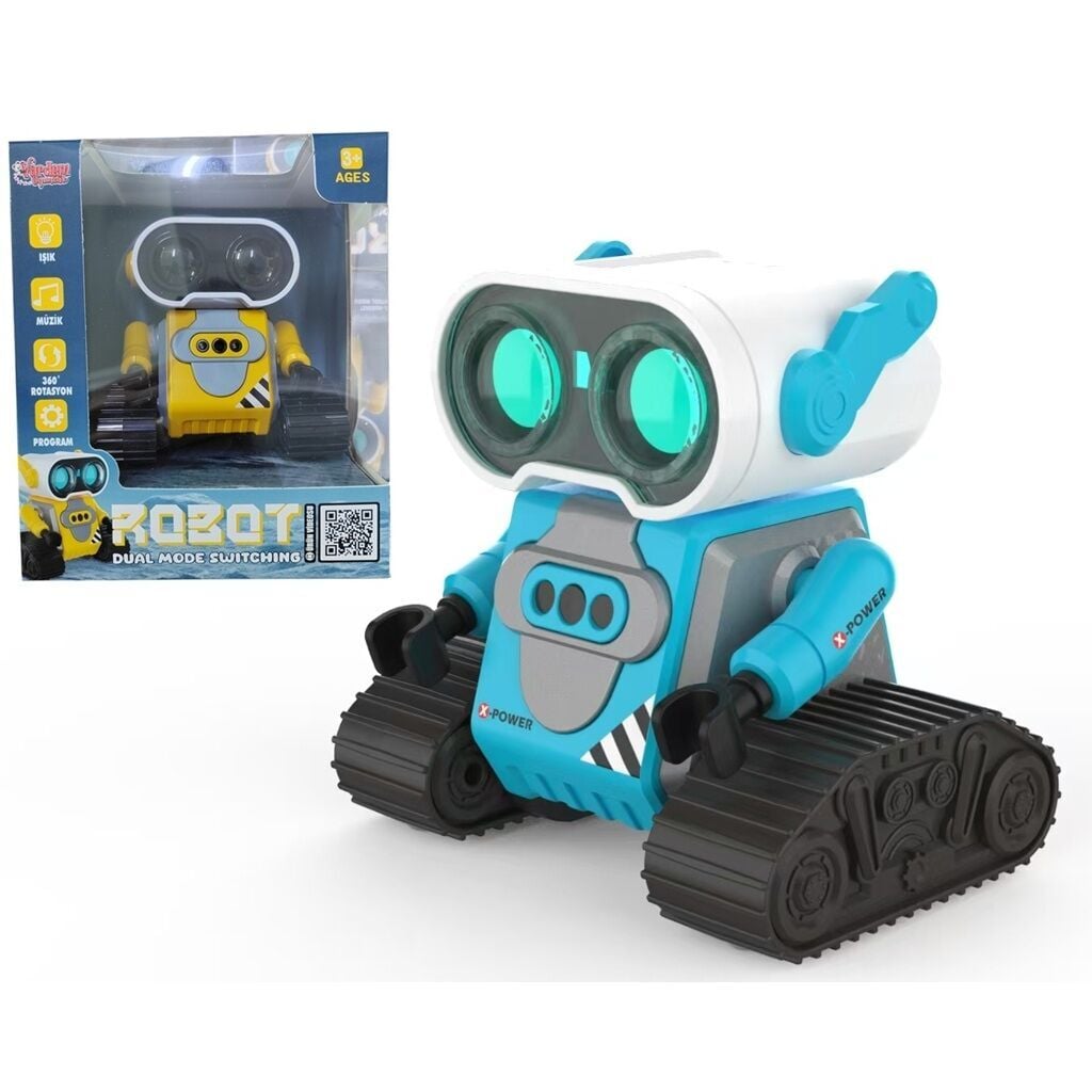 S-023 4568 Mavi̇-Sari Uk Ff Şarjli 2 4G Robot Araba
