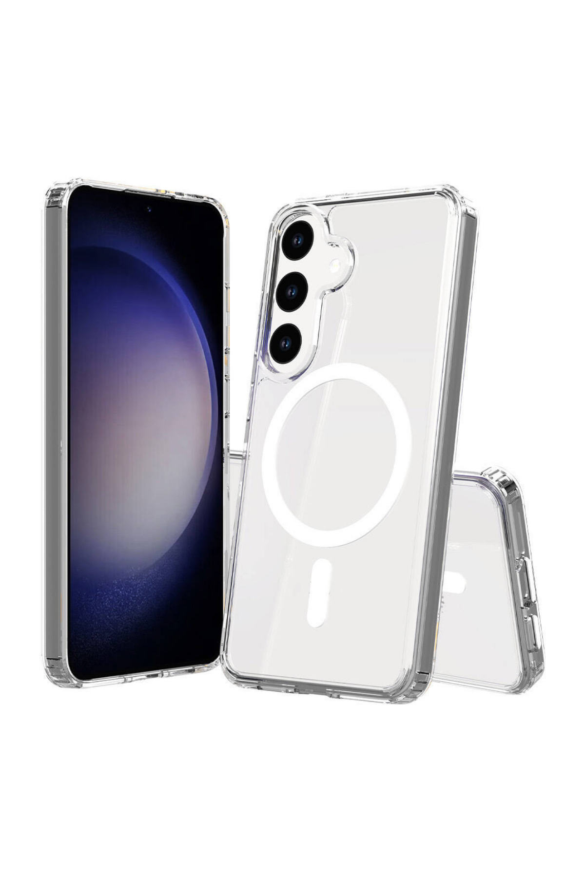 Samsung Galaxy S24 Fe Şeffaf Magsafe Case Telefon Kılıfı