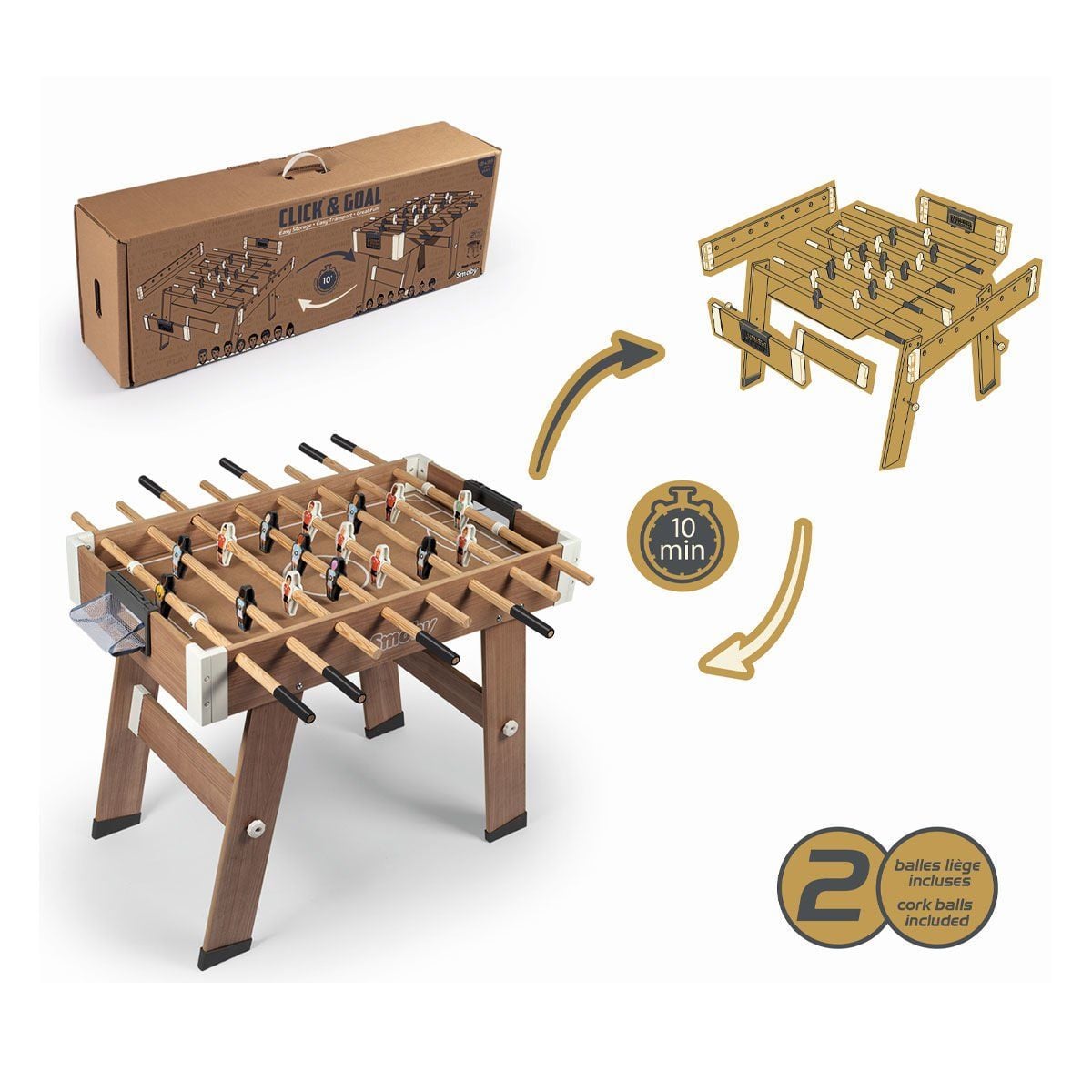 7600620700 Smoby Cli̇ck Goal Soccer Table
